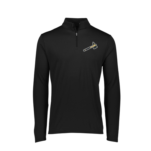 [FTLQFLBK-FAXS-LOGO2] Decker Women's Flex-Lite 1/4 Zip Shirt (Female Adult XS, Black, Logo 2)