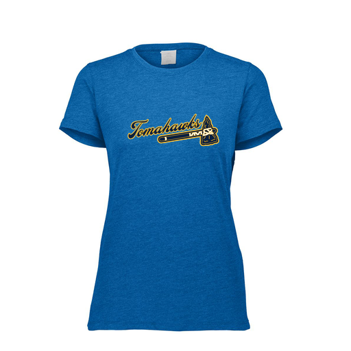 [FTSCUBRY-FAXS-LOGO3] Decker Women's Tri-Blend T-Shirt - Short Sleeve (Female Adult XS, Royal, Logo 3)