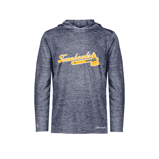 [FOLHCGNV-AS-LOGO1] Decker Men's Charge Hoodie (Adult S, Navy, Logo 1)