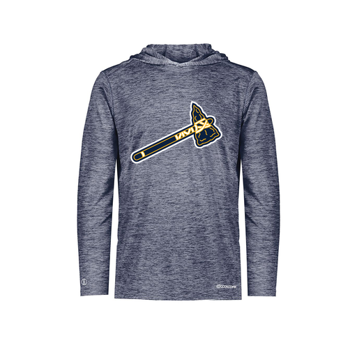 [FOLHCGNV-AS-LOGO2] Decker Men's Charge Hoodie (Adult S, Navy, Logo 2)