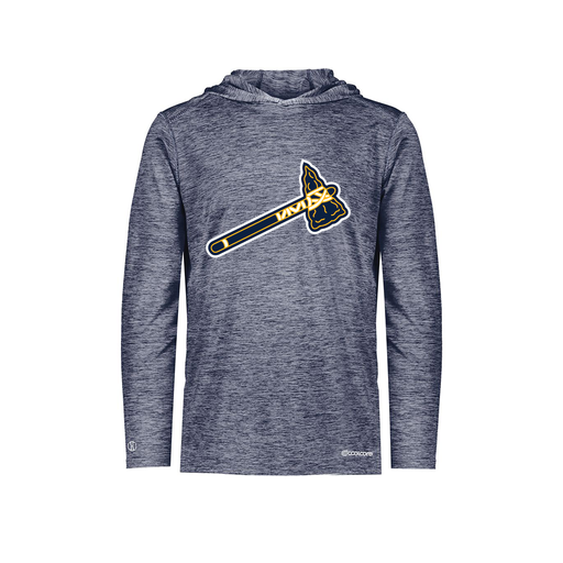 [FOLHCGNV-YS-LOGO2] Decker Youth Charge Hoodie (Youth S, Navy, Logo 2)