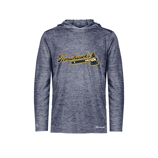 [FOLHCGNV-YS-LOGO3] Decker Youth Charge Hoodie (Youth S, Navy, Logo 3)