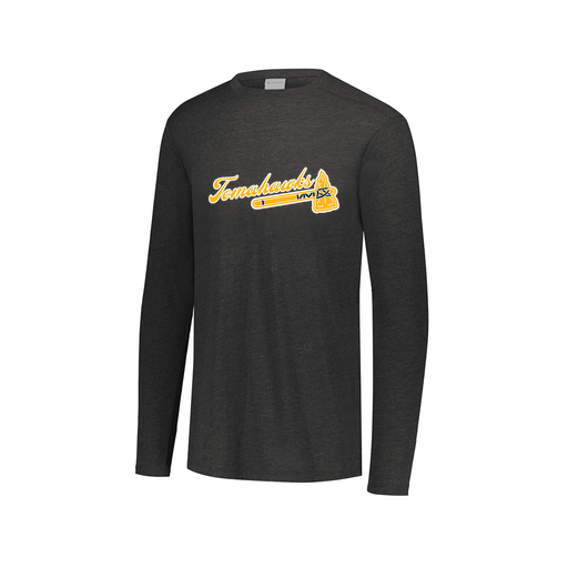 [FTLCUBBK-AXS-LOGO1] Decker Men's Tri-Blend T-Shirt - Long Sleeve (Adult XS, Black, Logo 1)