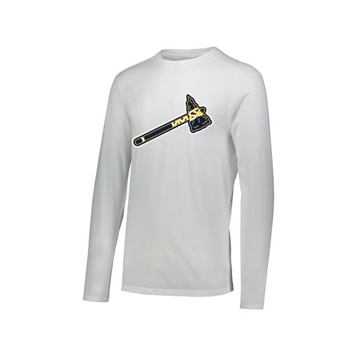 [FTLCUBWH-AXS-LOGO2] Decker Men's Tri-Blend T-Shirt - Long Sleeve (Adult XS, White, Logo 2)