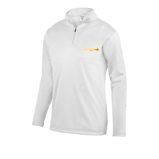 [FOLQFFWH-AS-LOGO1] Decker Men's FlexFleece 1/4 Zip (Adult S, White, Logo 1)