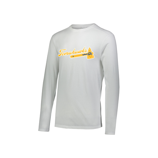 [FTLCUBWH-YS-LOGO1] Decker Youth Tri-Blend T-Shirt - Long Sleeve (Youth S, White, Logo 1)