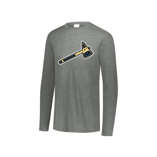 [FTLCUBGY-YS-LOGO2] Decker Youth Tri-Blend T-Shirt - Long Sleeve (Youth S, Gray, Logo 2)