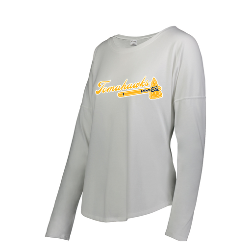 [FTLCUBWH-FAS-LOGO1] Decker Women's Tri-Blend T-Shirt - Long Sleeve (Female Adult S, White, Logo 1)