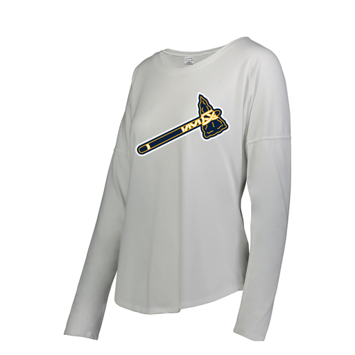 [FTLCUBWH-FAS-LOGO2] Decker Women's Tri-Blend T-Shirt - Long Sleeve (Female Adult S, White, Logo 2)